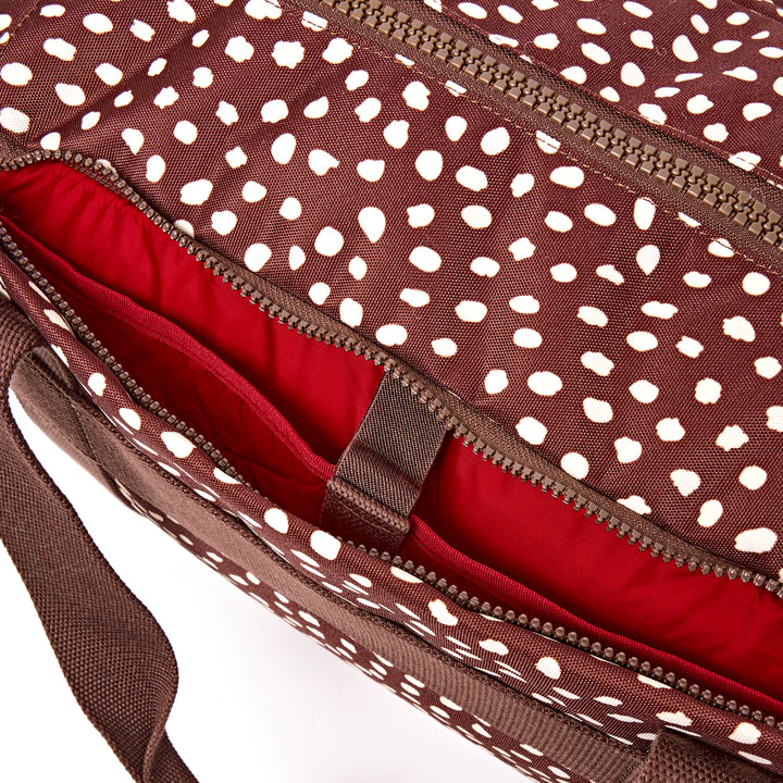 Gatwick Carry-On Duffel Bag in Brown Dot