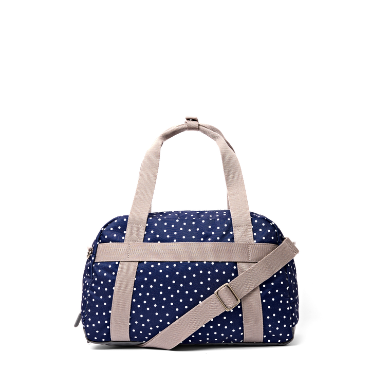 Gatwick Carry-On Duffel Bag in Navy Polka Dot