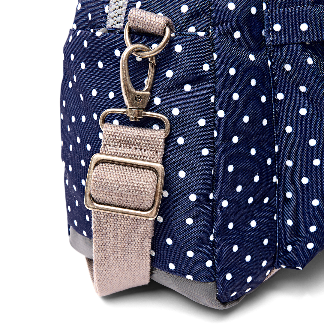 Gatwick Carry-On Duffel Bag in Navy Polka Dot