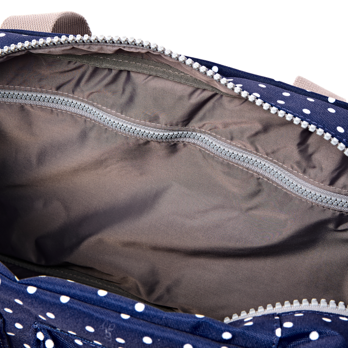 Gatwick Carry-On Duffel Bag in Navy Polka Dot
