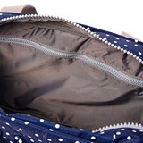 Gatwick Carry-On Duffel Bag in Navy Polka Dot