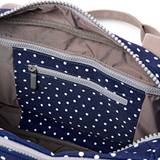 Gatwick Carry-On Duffel Bag in Navy Polka Dot