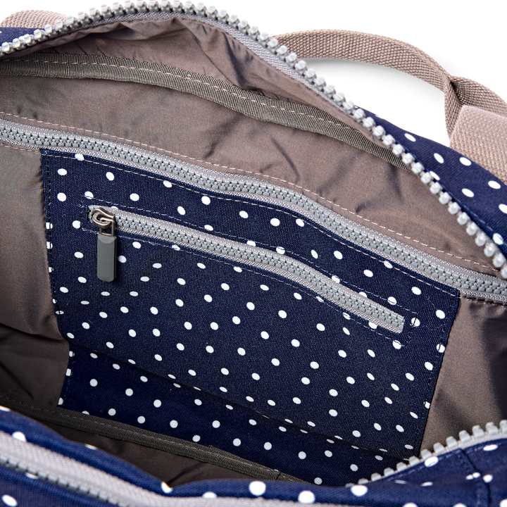 Gatwick Carry-On Duffel Bag in Navy Polka Dot