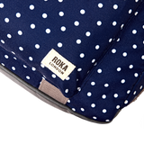 Gatwick Carry-On Duffel Bag in Navy Polka Dot
