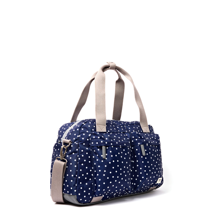 Gatwick Carry-On Duffel Bag in Navy Polka Dot
