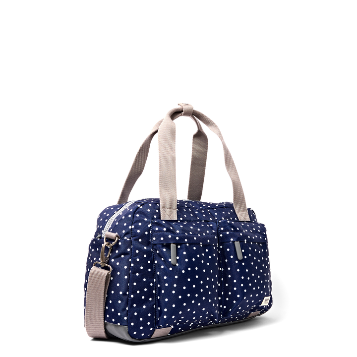 Gatwick Carry-On Duffel Bag in Navy Polka Dot