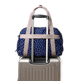 Gatwick Carry-On Duffel Bag in Navy Polka Dot