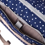 Gatwick Carry-On Duffel Bag in Navy Polka Dot