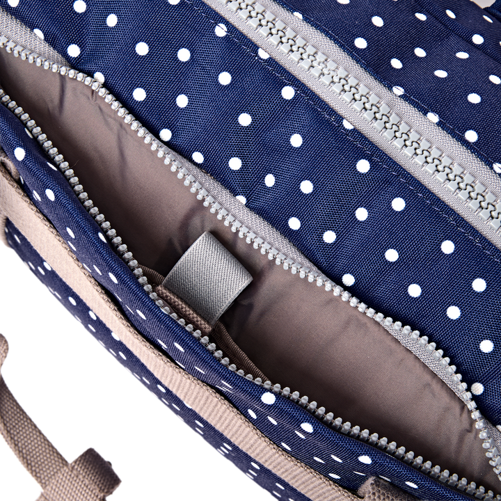 Gatwick Carry-On Duffel Bag in Navy Polka Dot