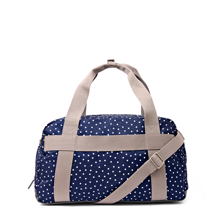 Gatwick Carry-On Duffel Bag in Navy Polka Dot