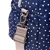 Gatwick Carry-On Duffel Bag in Navy Polka Dot
