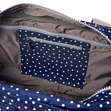 Gatwick Carry-On Duffel Bag in Navy Polka Dot