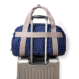 Gatwick Carry-On Duffel Bag in Navy Polka Dot