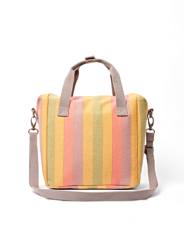 Hampstead Lunch Bag in Faded Multi Stripe
