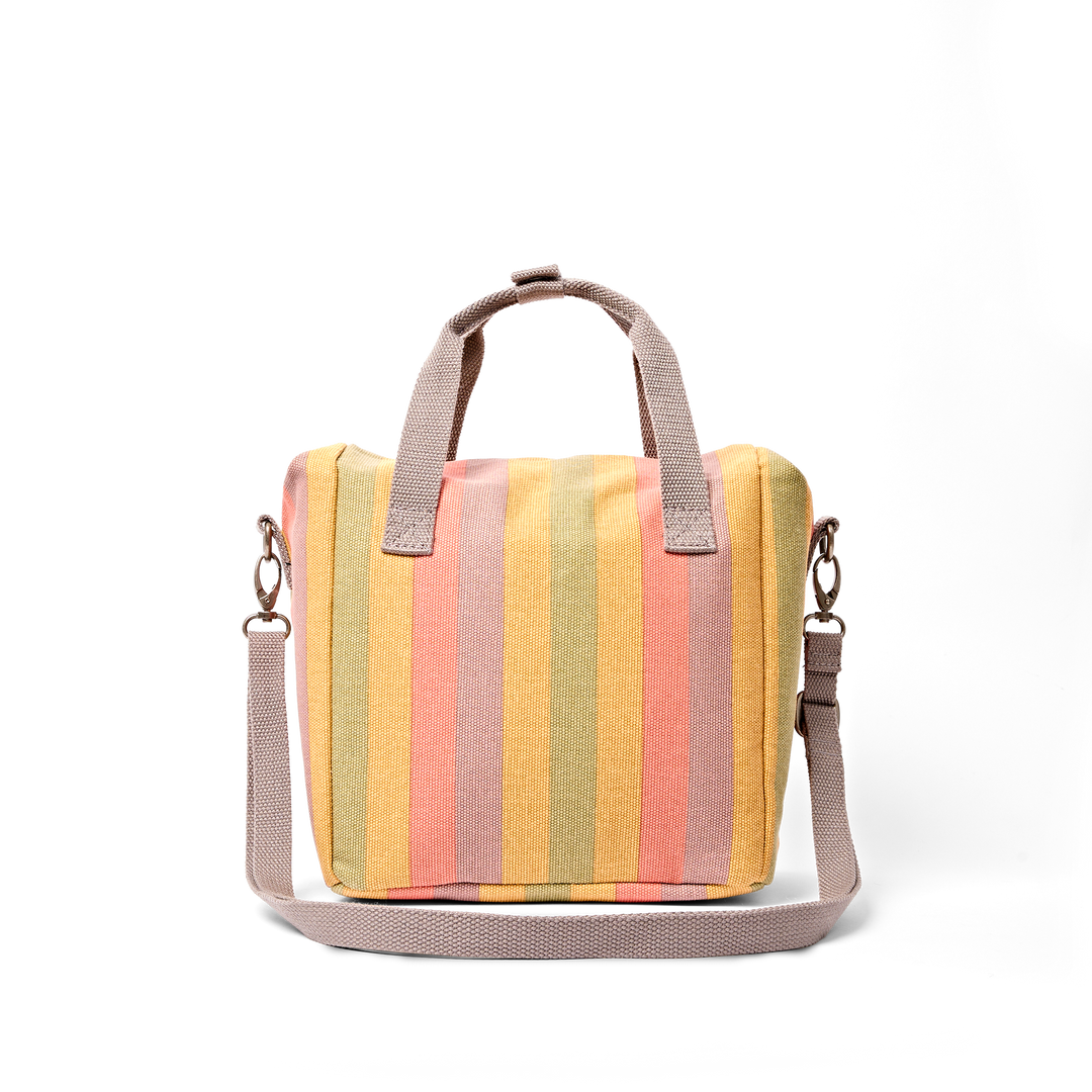 Hampstead Lunch Bag in Faded Multi Stripe