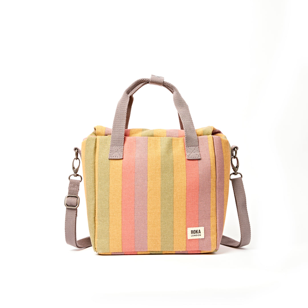 Hampstead Lunch Bag in Faded Multi Stripe
