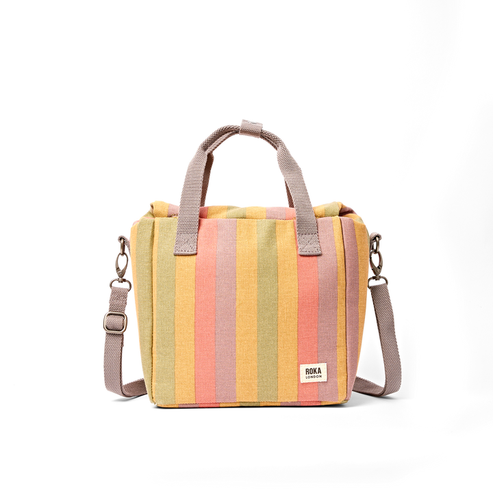 Hampstead Lunch Bag in Faded Multi Stripe