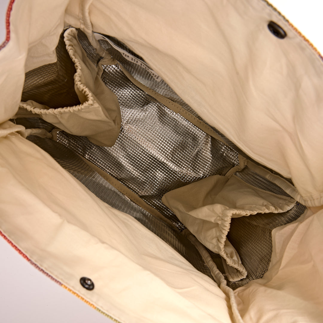 Hampstead Lunch Bag in Faded Multi Stripe