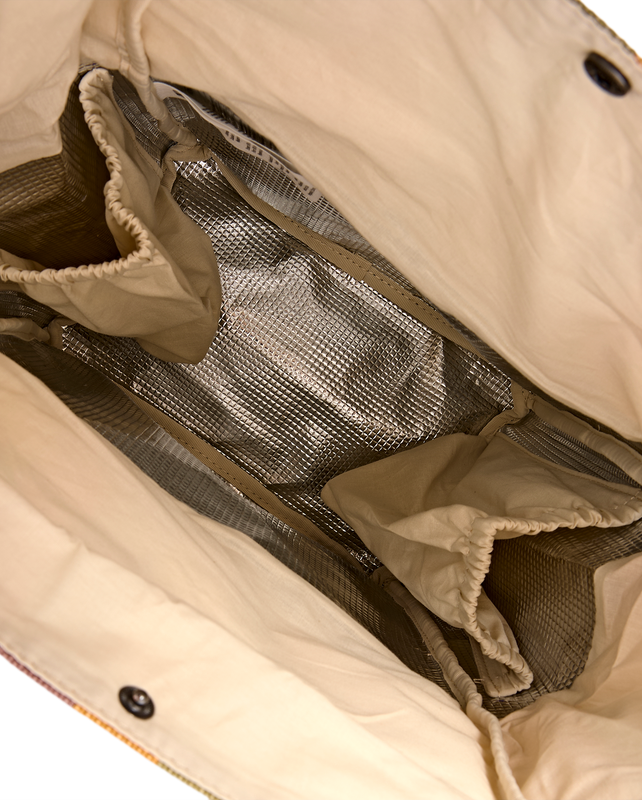 Hampstead Lunch Bag in Faded Multi Stripe
