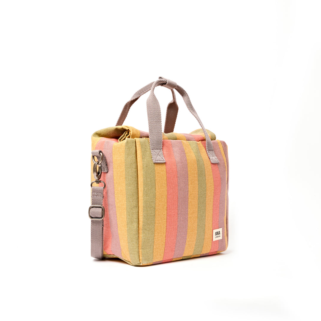 Hampstead Lunch Bag in Faded Multi Stripe