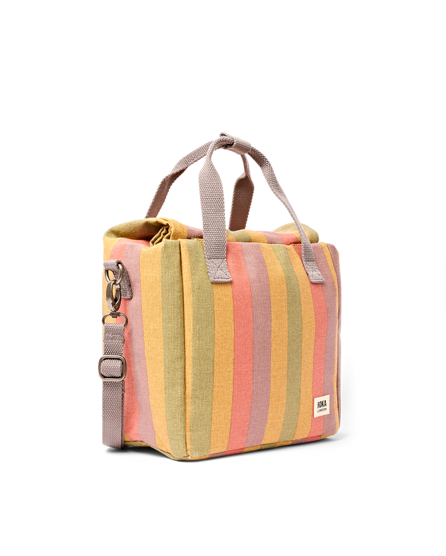 Hampstead Lunch Bag in Faded Multi Stripe