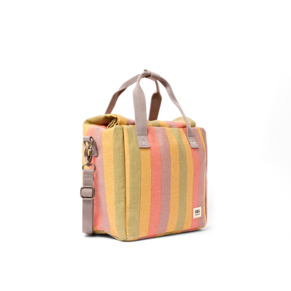 Hampstead Lunch Bag in Faded Multi Stripe