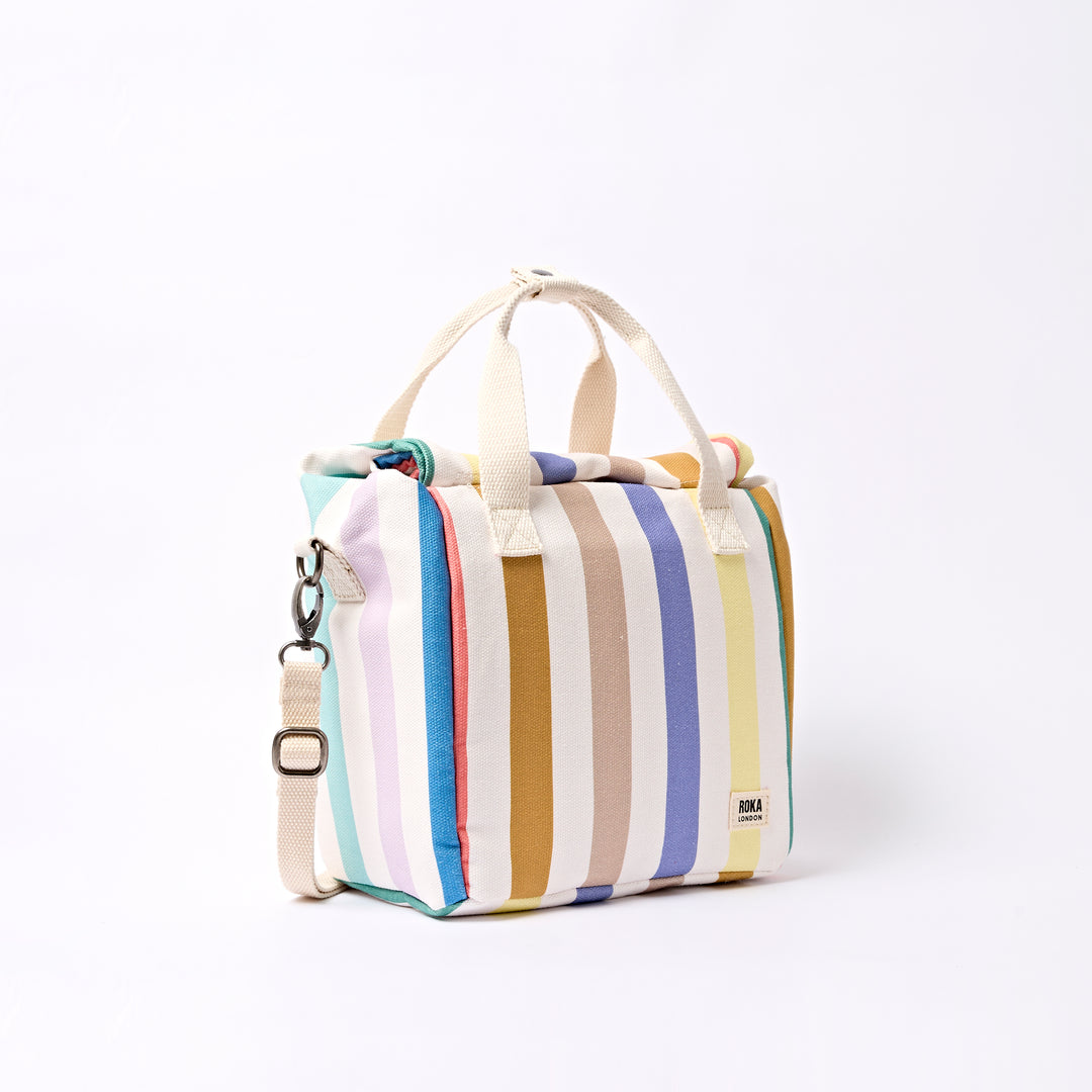 Hampstead Lunch Bag in Pastel Multi Stripe