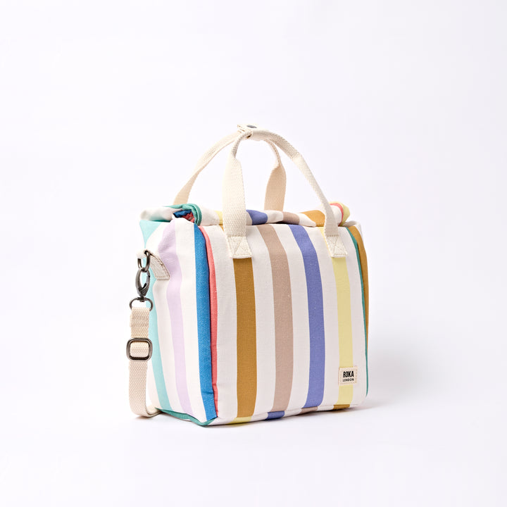 Hampstead Lunch Bag in Pastel Multi Stripe