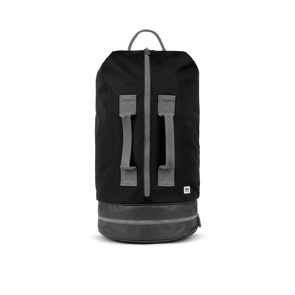 Heathrow Ash | Eco-Friendly Duffel Bag In Backpack | ROKA London