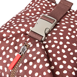 Heathrow Duffel Bag Backpack in Brown Dot