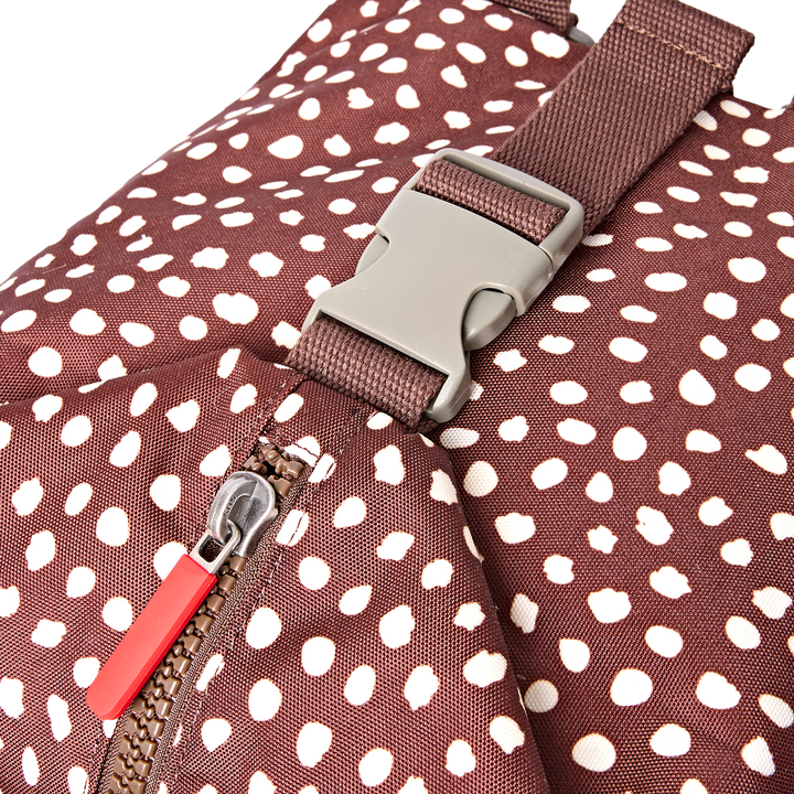 Heathrow Duffel Bag Backpack in Brown Dot
