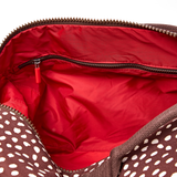 Heathrow Duffel Bag Backpack in Brown Dot