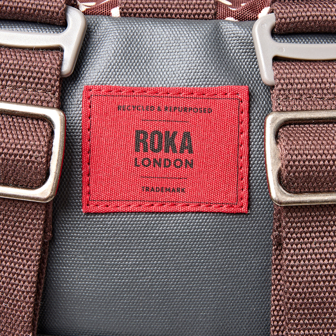 Heathrow Duffel Bag Backpack in Brown Dot