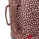Heathrow Duffel Bag Backpack in Brown Dot