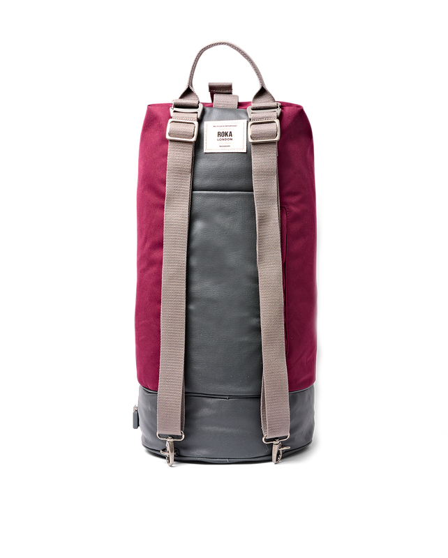 Heathrow Duffel Bag Backpack in Cherry Lacquer