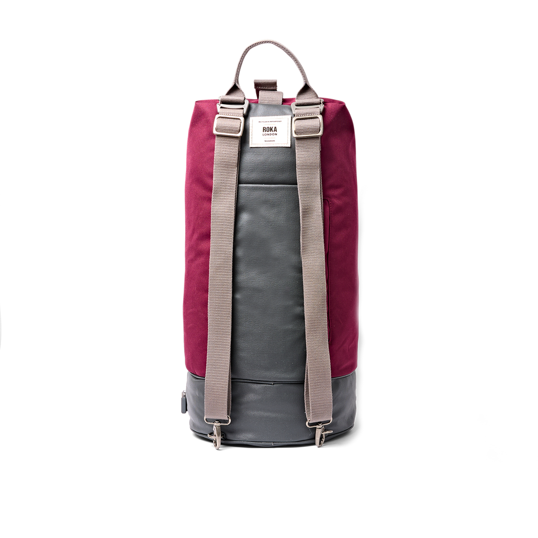 Heathrow Duffel Bag Backpack in Cherry Lacquer