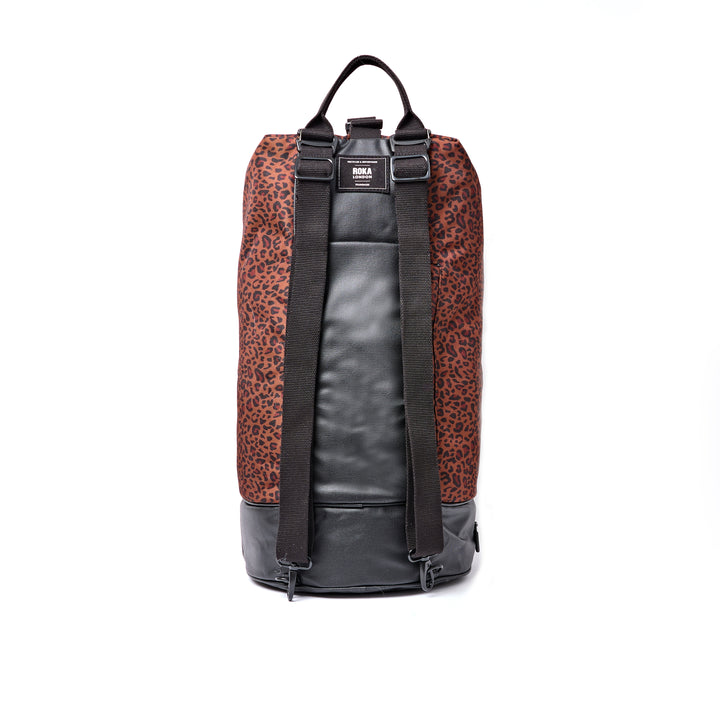 Heathrow Duffel Bag Backpack in Corn Mini Leopard