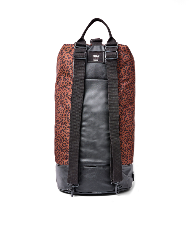 Heathrow Duffel Bag Backpack in Corn Mini Leopard