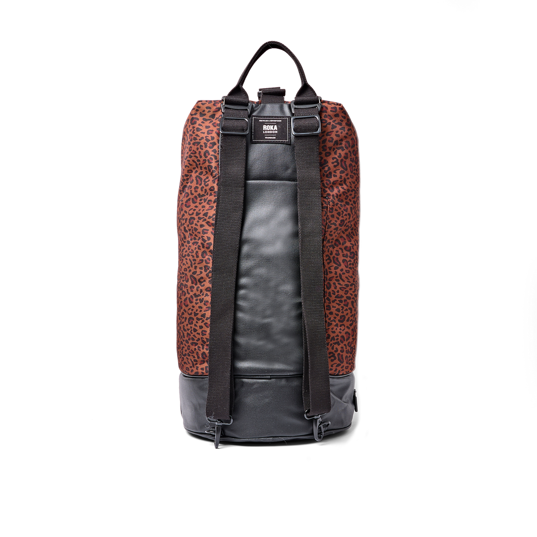 Heathrow Duffel Bag Backpack in Corn Mini Leopard