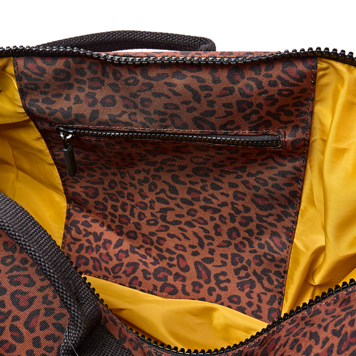 Heathrow Duffel Bag Backpack in Corn Mini Leopard