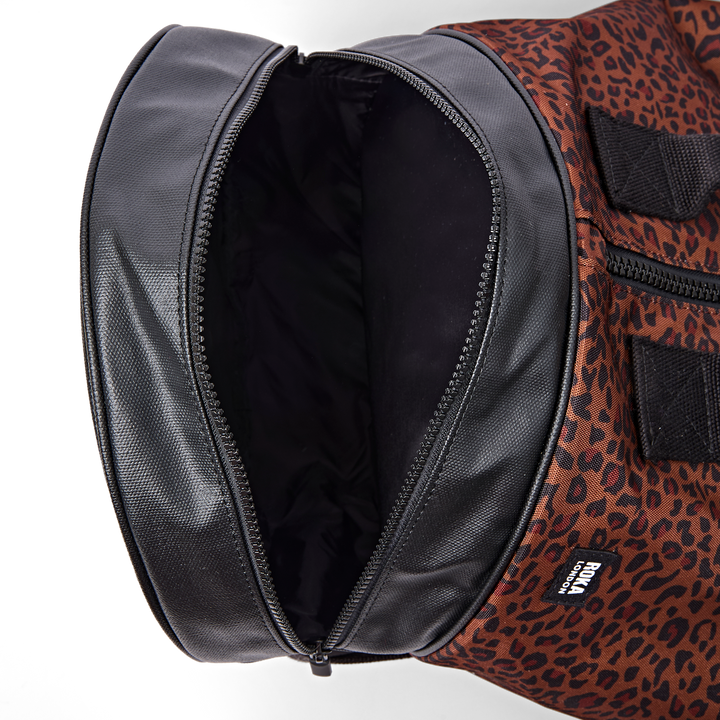 Heathrow Duffel Bag Backpack in Corn Mini Leopard