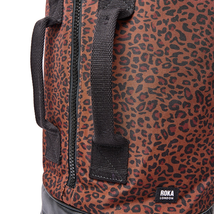 Heathrow Duffel Bag Backpack in Corn Mini Leopard