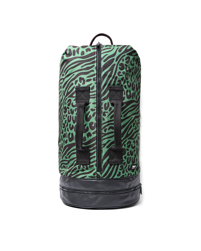Heathrow Duffel Bag Backpack in Mixed Animal Artichoke