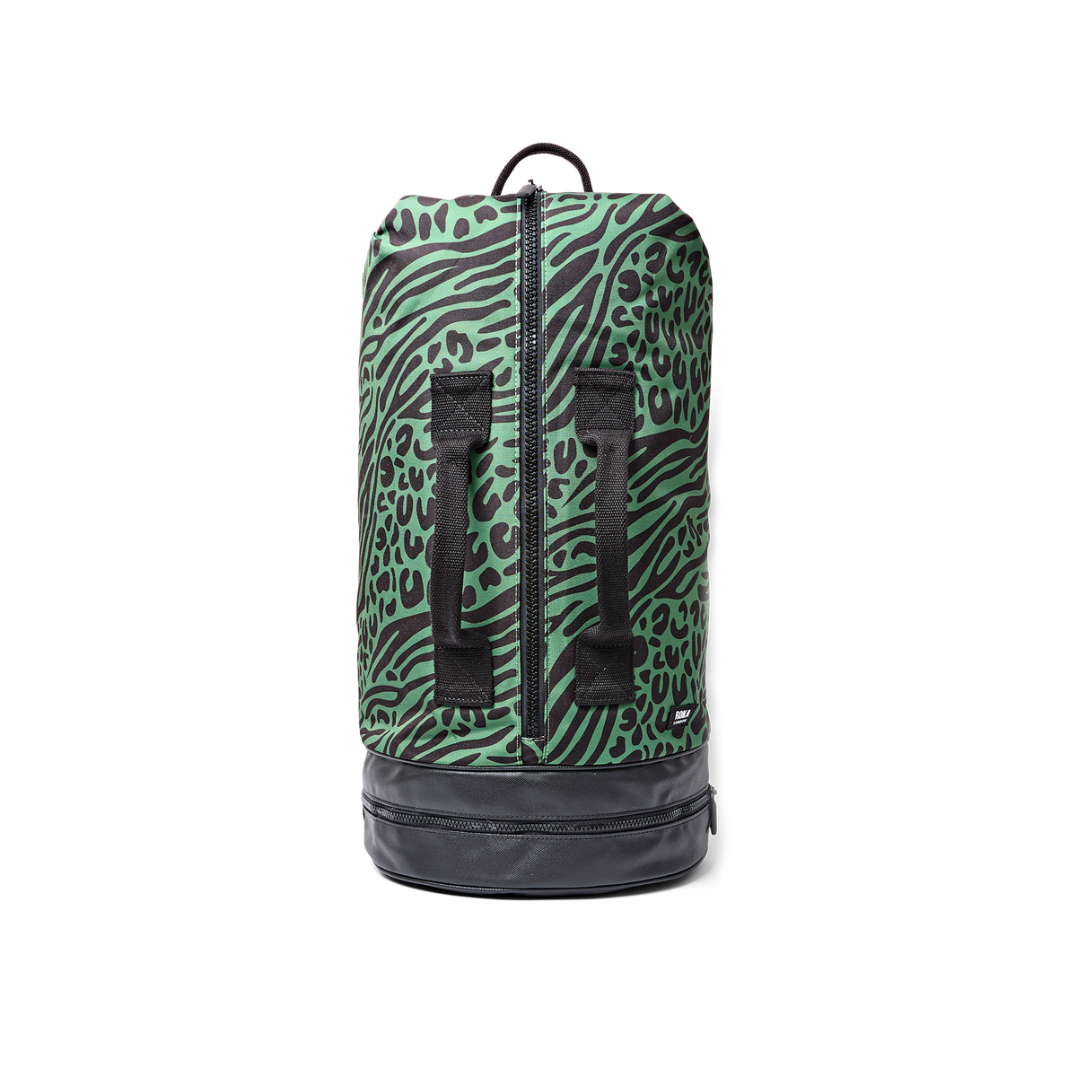 Heathrow Duffel Bag Backpack in Mixed Animal Artichoke