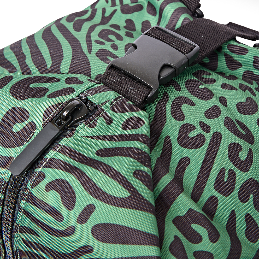 Heathrow Duffel Bag Backpack in Mixed Animal Artichoke