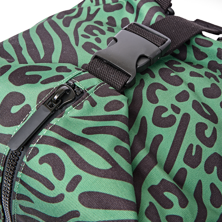 Heathrow Duffel Bag Backpack in Mixed Animal Artichoke