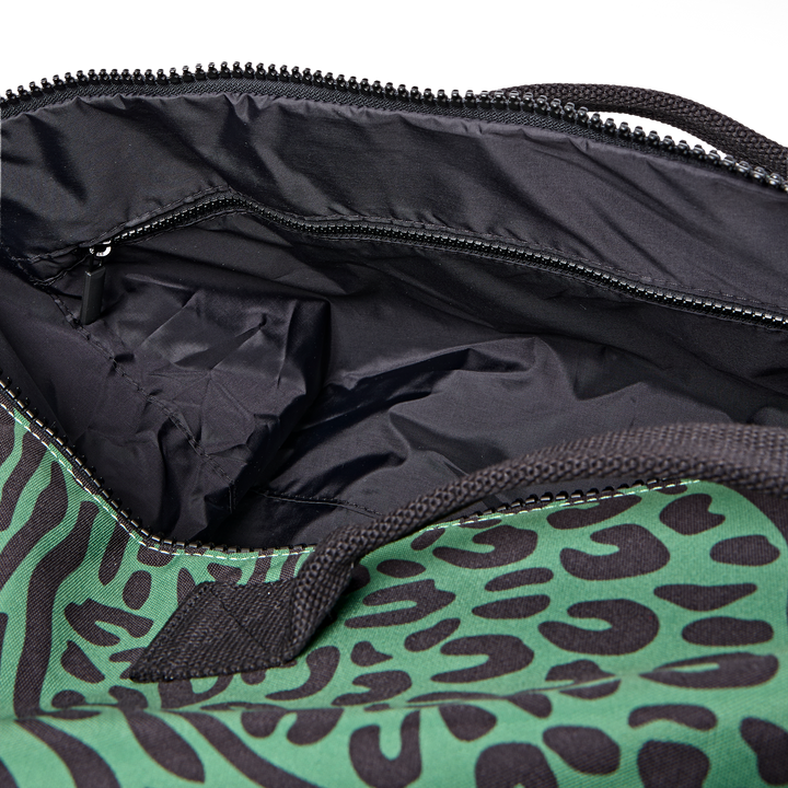 Heathrow Duffel Bag Backpack in Mixed Animal Artichoke