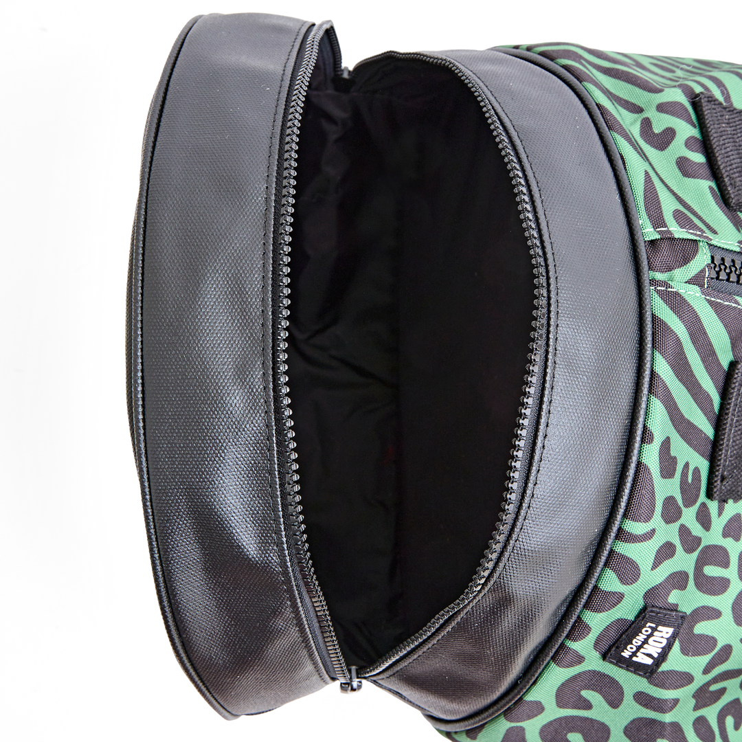 Heathrow Duffel Bag Backpack in Mixed Animal Artichoke