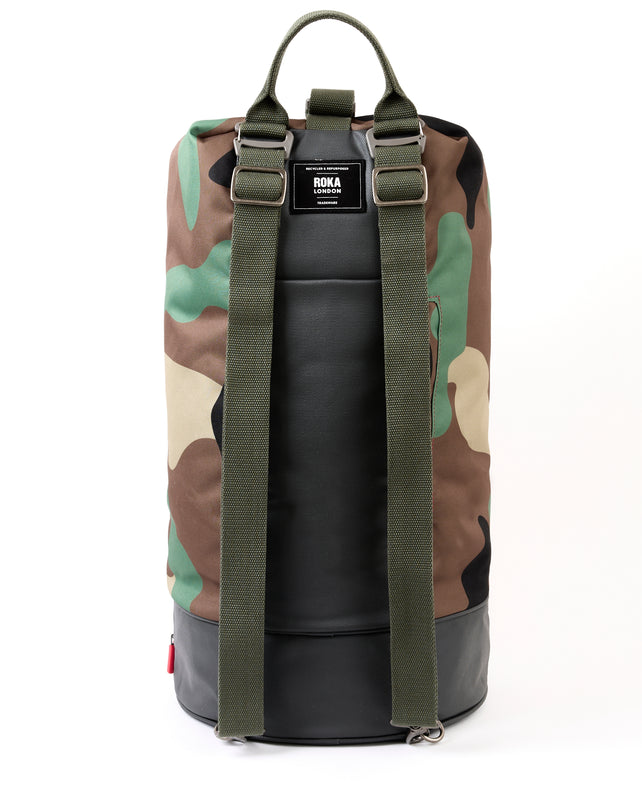Heathrow Duffel Bag Backpack in Vintage Camo