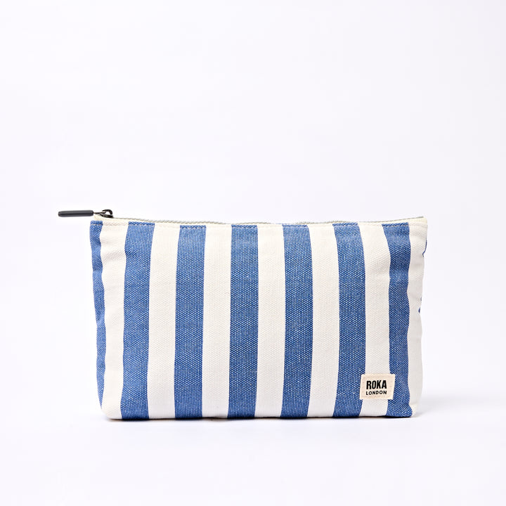 Maida Vale Pouch in Denim Stripe